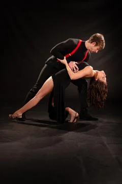 Sensual Couple dancing the Tango Foto stock