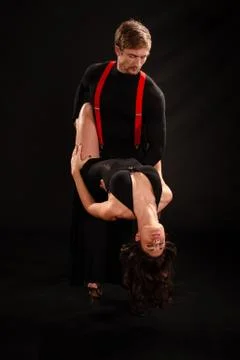 Sensual Couple dancing the Tango Stock Photos