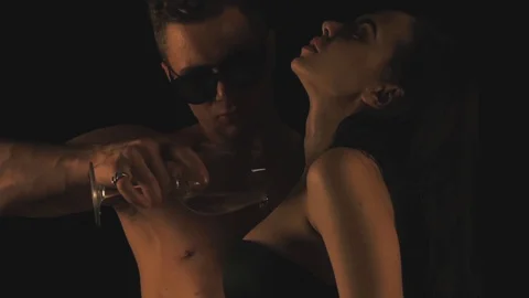 Sensual couple at home Stock Footage 106875218