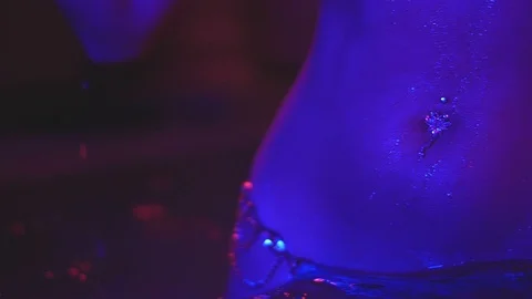 Sensual dance in pool Stock Footage 112313801