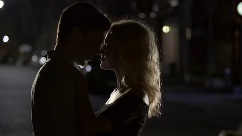 Sensual kiss of two loving people, roman... | Stock Video | Pond5