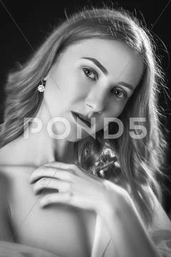 Sensual sad young Stock Photos