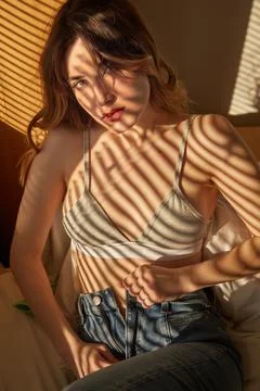 Sensual in sunlight Stockfoto's