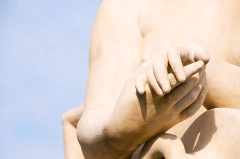 Sensual touch of two stone hand Stock Photos