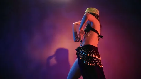 Woman Belly Dance Shake Breasts Stock Footage Video (100% Royalty
