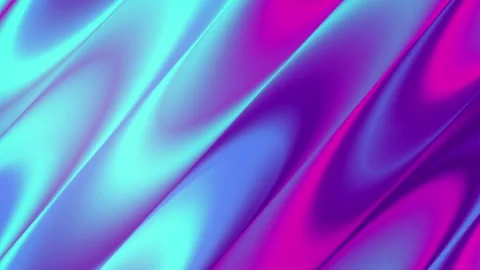 Sensual violet and cyan waves with soft glow in seamless loop Stock Footage 331515792