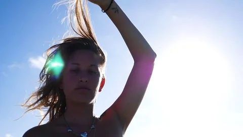 Bikini Playing Stock Footage ~ Royalty Free Stock Videos Pond5