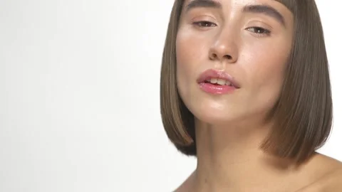 Sensual woman posing on camera Stock Footage 142812335