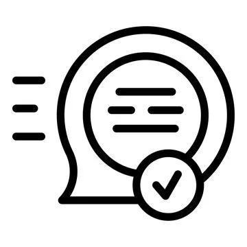 Sent message icon, outline style イラスト素材