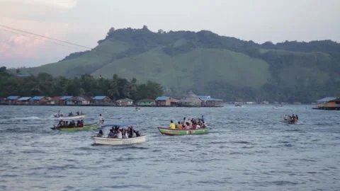 Sentai Lake Transport Stock Footage 247005544