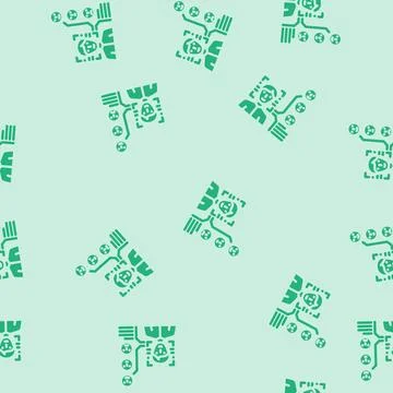 Sentiment analysis face nlp glyph vector seamless pattern Stock Illustration