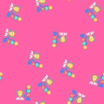 Sentiment analysis face nlp vector seamless pattern 스톡 일러스트