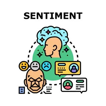 Sentiment analysis machine learning concept vector 스톡 일러스트
