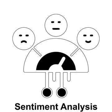 Sentiment analysis vector icon design. イラスト素材