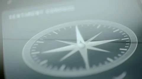 Sentiment Compass dial on muted dashboard Stock Photos