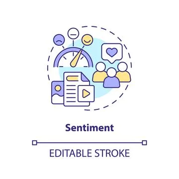 Sentiment concept icon Stock Illustration