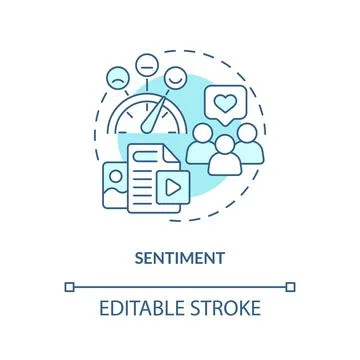 Sentiment turquoise concept icon Stock Illustration