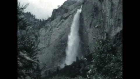 Sentinel Fall in Yosemite 1967 Stock Footage 275847320