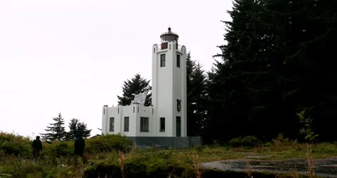Sentinel Island Light is a lighthouse in Alaska adjacent to Lynn Canal. Stock Footage 334333532