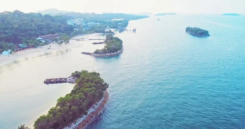 Sentosa aerial view Stock Footage 96676606