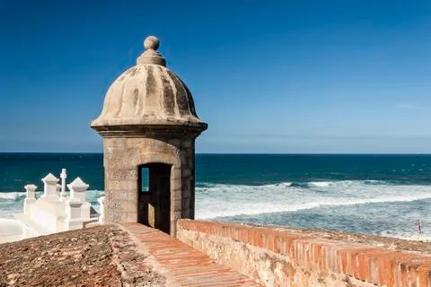Sentry Box andOcean Stock Photos