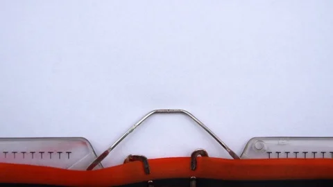 SEO - abbreviation printed on an old typewriter in red letters, close up. Stock Footage 126644145