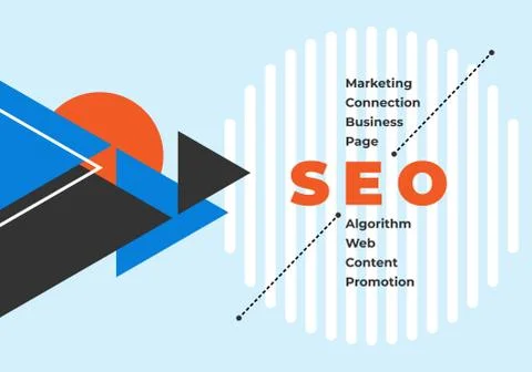 SEO Abstract idea with element Stock Illustration