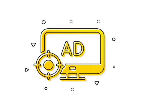 Seo adblock icon. Search engine optimization sign. Vector Illustrazione stock