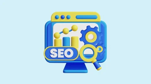 SEO Analysis animated 3d icon. Stock Footage 289453605
