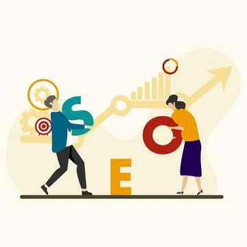 SEO analysis concept. top ranking concept. Stock-Illustration