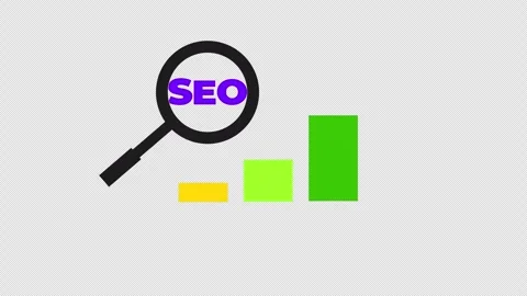 SEO Analysis with Growing Bar Chart Animation Stock Footage 331565568