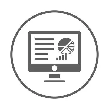 Seo, analysis icon. Gray vector graphics. Stock Illustration