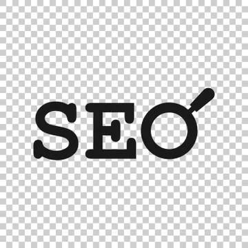 Seo analytics icon in transparent style. Social media vector illustration on  스톡 일러스트