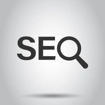 Seo analytics icon in transparent style. Social media vector illustration on  스톡 일러스트