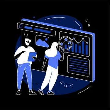 SEO analytics team abstract concept vector illustration. 스톡 일러스트