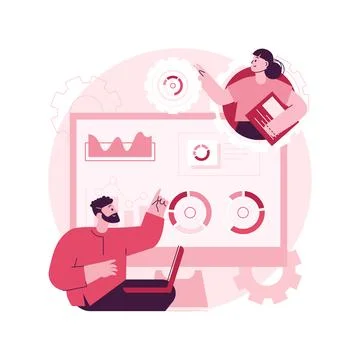 SEO analytics team abstract concept vector illustration. 스톡 일러스트