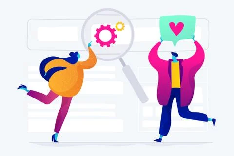 SEO analytics team concept vector illustration. 스톡 일러스트