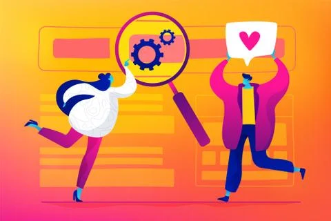 SEO analytics team concept vector illustration. イラスト素材