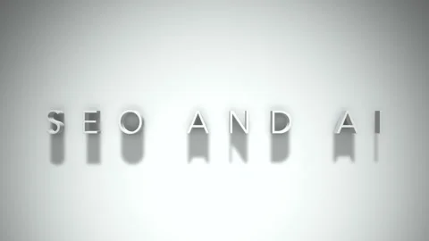 Seo and ai 3D title animation with shadows on a white background Stock Footage 297217042