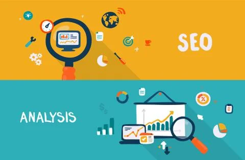 SEO and analysis Stock Illustration