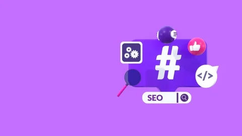 SEO and Content Strategy Animation with Copy Space for Digital Marketing Stock Footage 313913837