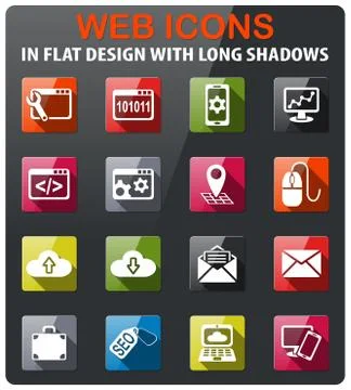 Seo and development icon set Stockillustratie