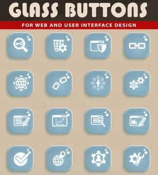 Seo and development icon set イラスト素材