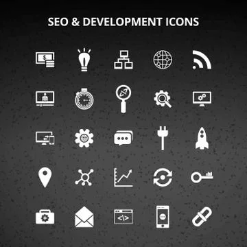 SEO and Development Icons Stock Illustration