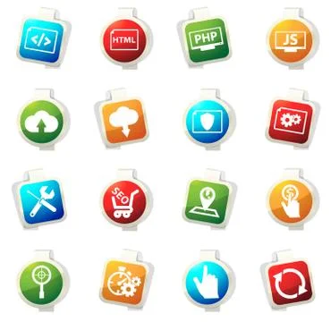 SEO and Development icons set イラスト素材