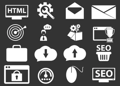 SEO and Development icons set イラスト素材
