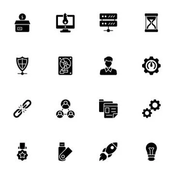 Seo and Web Icons Bundle Stock Illustration