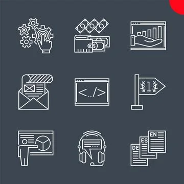 Seo and web opimization Illustrazione stock