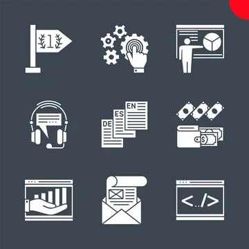 Seo and web opimization Illustrazione stock