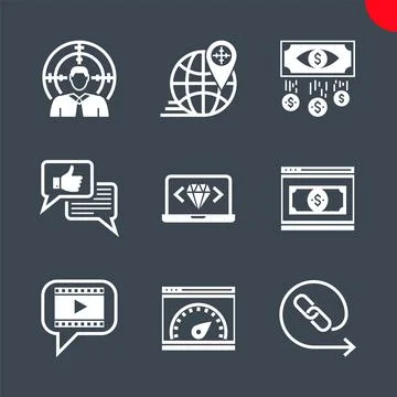 Seo and web opimization 스톡 일러스트